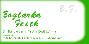 boglarka feith business card
